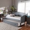 Baxton Studio Mara Grey Finished Wood Twin Size Daybed with Roll-Out Trundle Bed 158-9627 - alternate 5